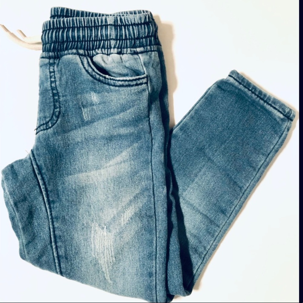 EUC Art Class Moto Denim Joggers